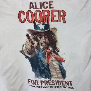 Alice Cooper T-Shirt Size XXL Rock n Roll Heavy Metal Whistle Stop Tour 2024 Tee